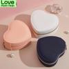 Universal Jewelry Organizer Display Travel Jewelry Case Boxes Portable Jewelry Box Heart Sahpe Leather Storage Zipper JewelersFashion Jewelry