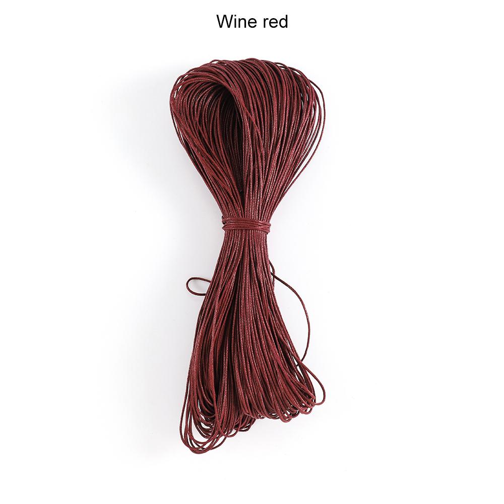 65m/Lot Waxed Cotton String Beading Cord Rope 1mm For Bracelet And Necklace Jewelry Making Weaving Supplies Accessories