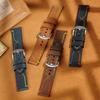 Handmade Color Thread First Layer Crazy Horse Leather Universal Watch Strap Adaptation 18 20 22 24 26mm