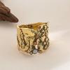 Vintage Heavy-Duty Resin Inlay Wide Bracelet Zinc Alloy Retro Statement Jewelry Women