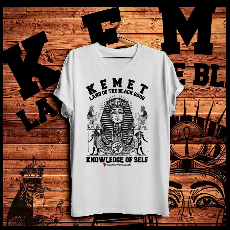 African Kemet Black God Warrior Woke  Marcus Garvey Melanin Pharoah Ankh Unisex T-Shirt XL
