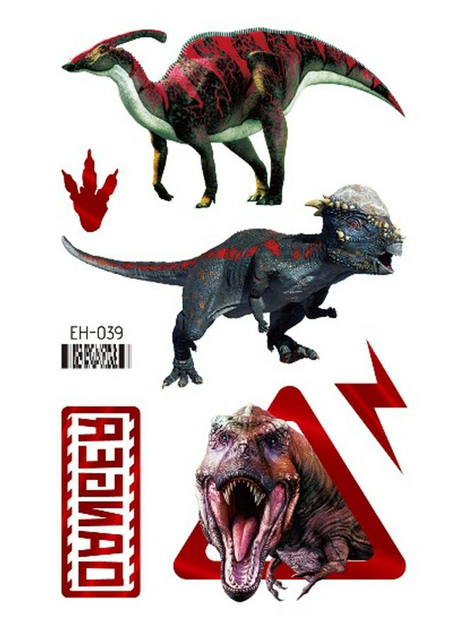 Dinosaurier Tyrannosaurus Rex Wasserdichte Tattoo-Aufkleber für Kinder - Langlebige Gesichts- & Arm-Abziehbilder