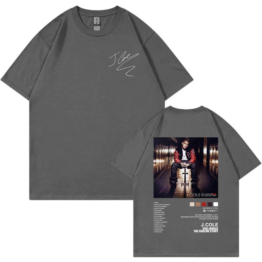 Hot Rapper J Cole Album Cover Graphic T Shirts Hip Hop Vintage Short Sleeve Tshirt Men Women Casual Fashion Oversized Tshirts