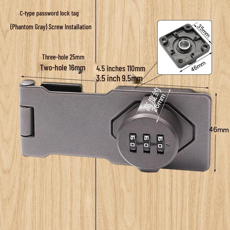 Three-Digit Multi-Purpose Mechanical Password Lock for Cabinets and Drawers