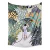 Retro Comic Green Plant Tapestry Home Wall Decoration Tapestry Bedroom Living Room Tapestry