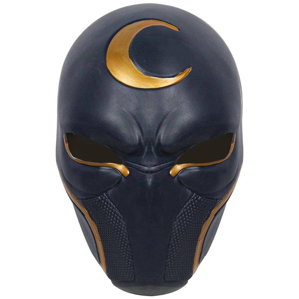 Bulex Super Hero Moon Knight Cosplay Costume Latex Masks Helmet Masquerade Halloween Accessories Party Costume Weapon Props