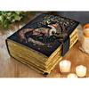 Fox Leather Grimoire •  Handmade Spellbook • Rustic Animal Journal & Gift for Him