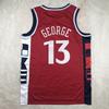 Mens LA Clippers 13 Paul George Basketball Jersey Hot Press Print Sportswear Adult Training Game Wear