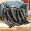 Scandinavian Solid Colour Summer Cooling Throw Blanket Ultra Soft Knitted Woolen Sofa Cover Blanket Shawl Bed Tail Towel For Office Home