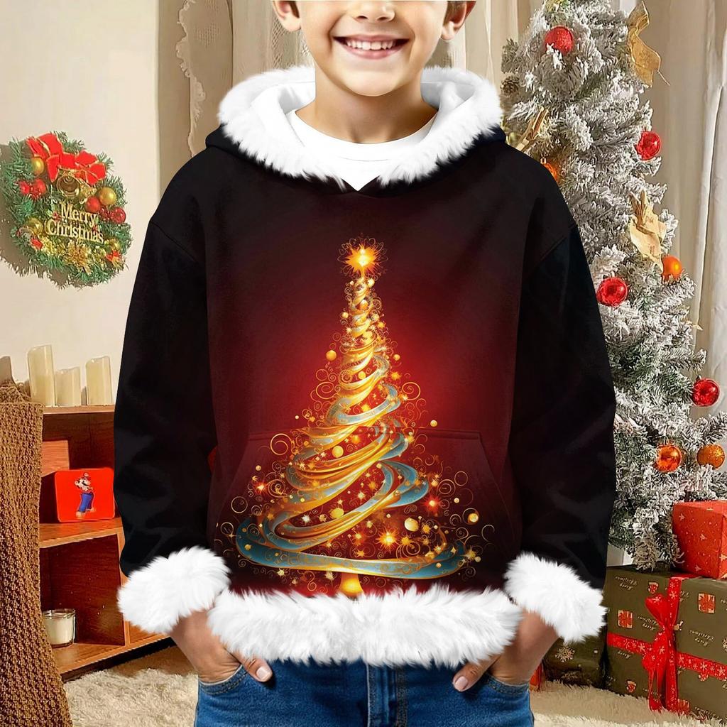 Children's Sweatshirt Girls Boys Long Sleeve Lightweight Casual Hoodie Loose Comfortable  Sweatshirt