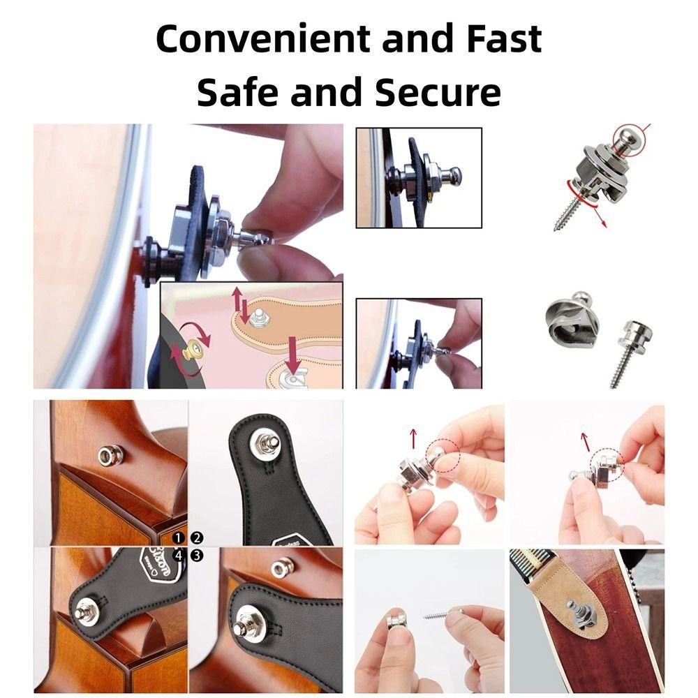 1 Peça Botões de Pino de Travamento de Metal de Liga Premium Pinos de Travamento para Guitarra Baixo Acústica