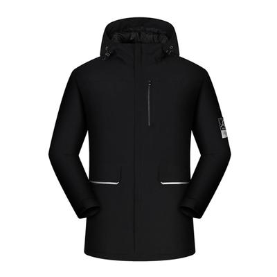 Couple Jacket Long Sleeve Keep Warm Autumn Winter Popular Zipper Pockets Coat for Camping