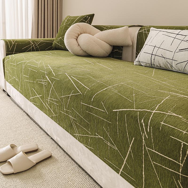 

Premium Sensual Line Sofa Cushion, Universal Light Luxury Chenille Seat Cushion For All Seasons, Non-Slip Sofa Cover, Cross-Border Special Supply 70*70cm