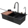 Drop In Kitchen Sink Multifunction Single Bowl Stainless Steel Kitchen Sink Workstation with 360 Deg