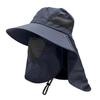Lightweight Summer Hat Breathable Mesh Bucket Hat 360-Degree Sunshade Fisherman with Detachable Face