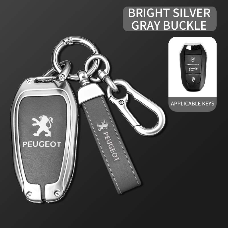 2026 Hot Car Sticker Zine Alloy Car Remote Key Case Shell Cover Protection Fob For Peugeot 308 408 508 2008 3008 4008 5008 Keyle