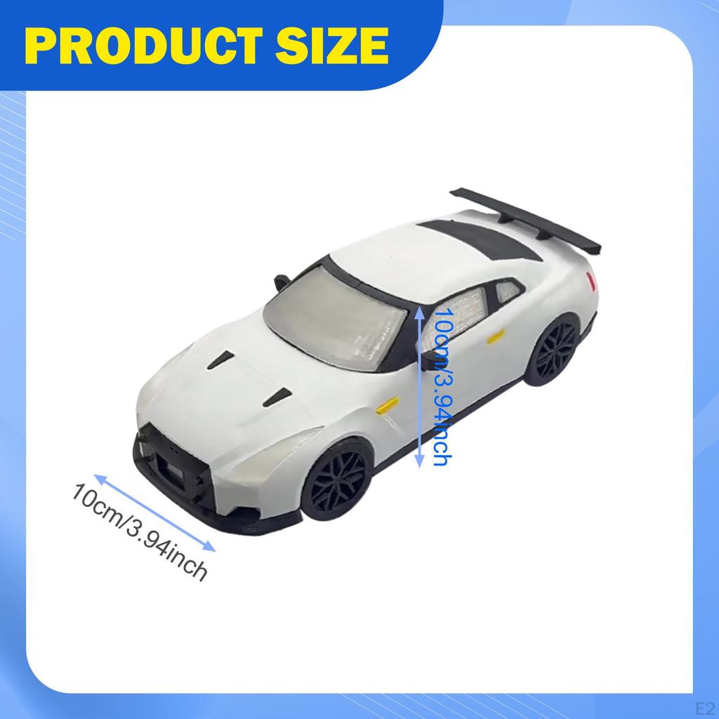 Sport Race Car Toy Classic Vehicle Model with Alarm Clock Display Ornament for Birthday