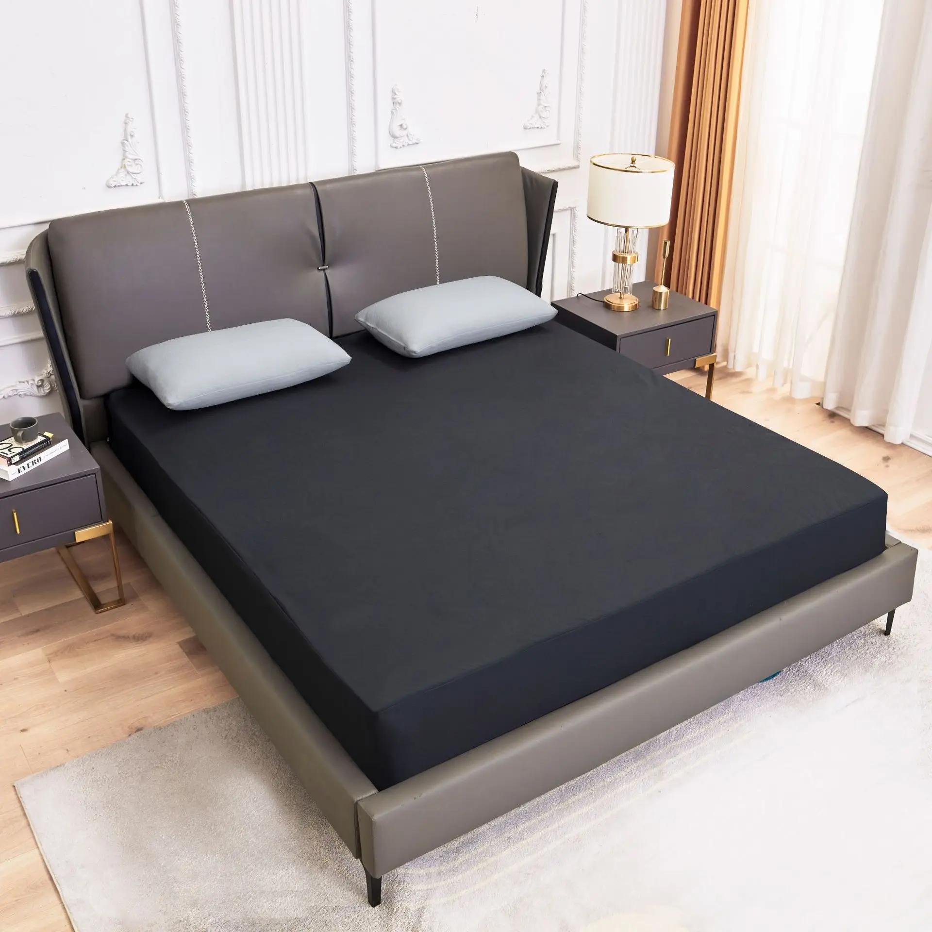 

100% Водонепроницаемый Защитный Чехол для Матраса Регулируемая Нескользящая Простыня на Резинке для Квин Кинг 90/120/160/200 Twin 39X75 18inch темно серый