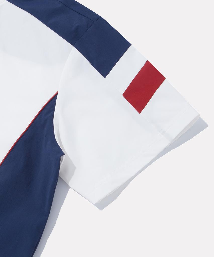 Reebok Ice Shield Short Sleeve Piste - White:Navy