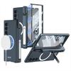 Custodia Magnetica per Galaxy Z Fold6 con Supporto Rimovibile Portapenne Finitura Opaca Cover Protettiva in PC Antiurto
