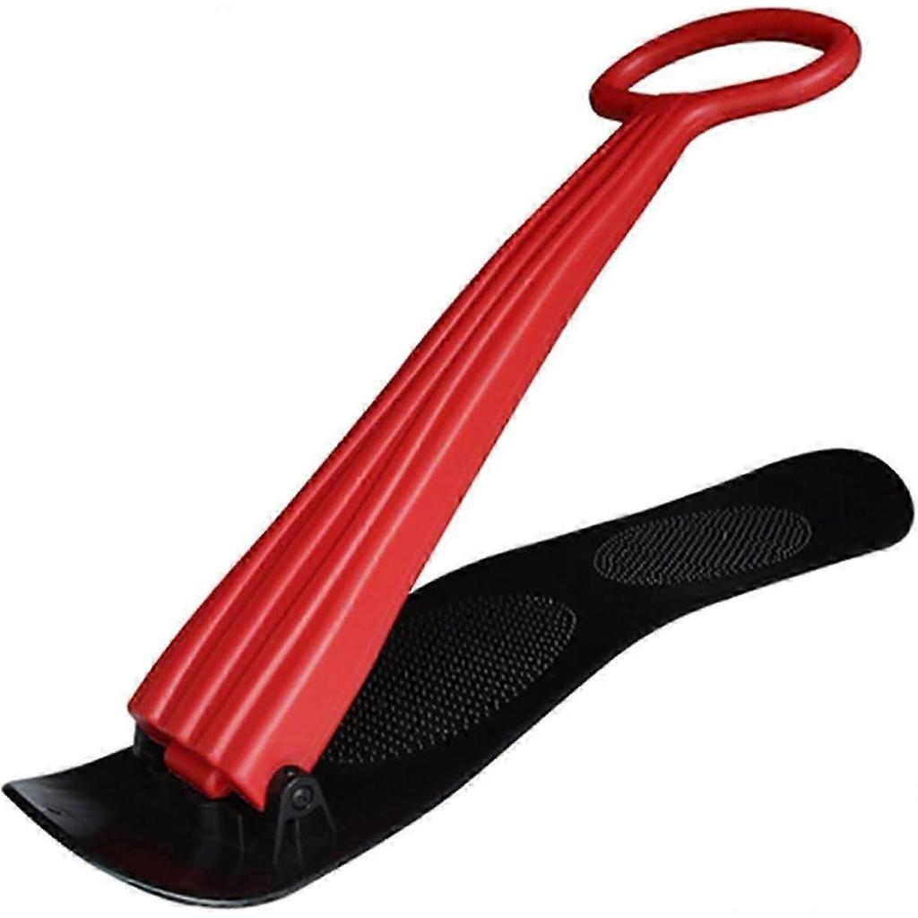 AURA Lightweight Foldable Snowboard Sled, Snow Scooter, Sled, Fold Up Snowboard, With Handlebar Ski Scooter,(Red)