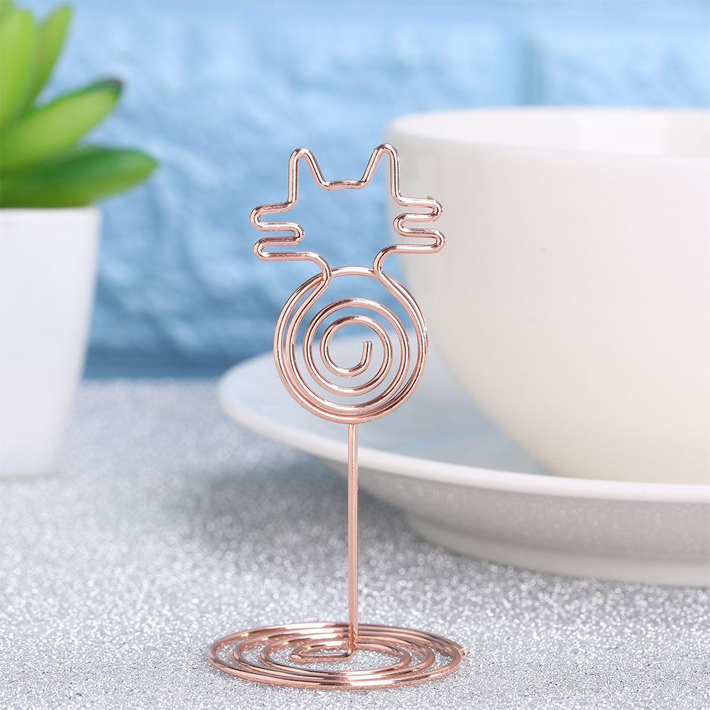 Supplies Desktop Decoration Cat Shape Clamps Stand Photos Clips Table Numbers Holder Place Card