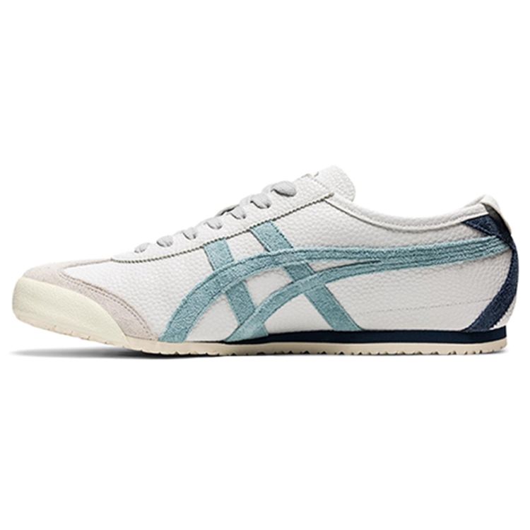 Onitsuka Tiger Mexico 66 Fabric Synthetic Leather Classic Sports Low-Top Sneakers Unisex Sneakers White Blue Green 1183B039-020