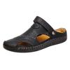 Herren Sommersandalen aus echtem Leder für den Außenbereich, leicht, römisch, große Größen 38-48, Wanderschuhe für Herren, weich, rutschfest, lässige Sandalen
