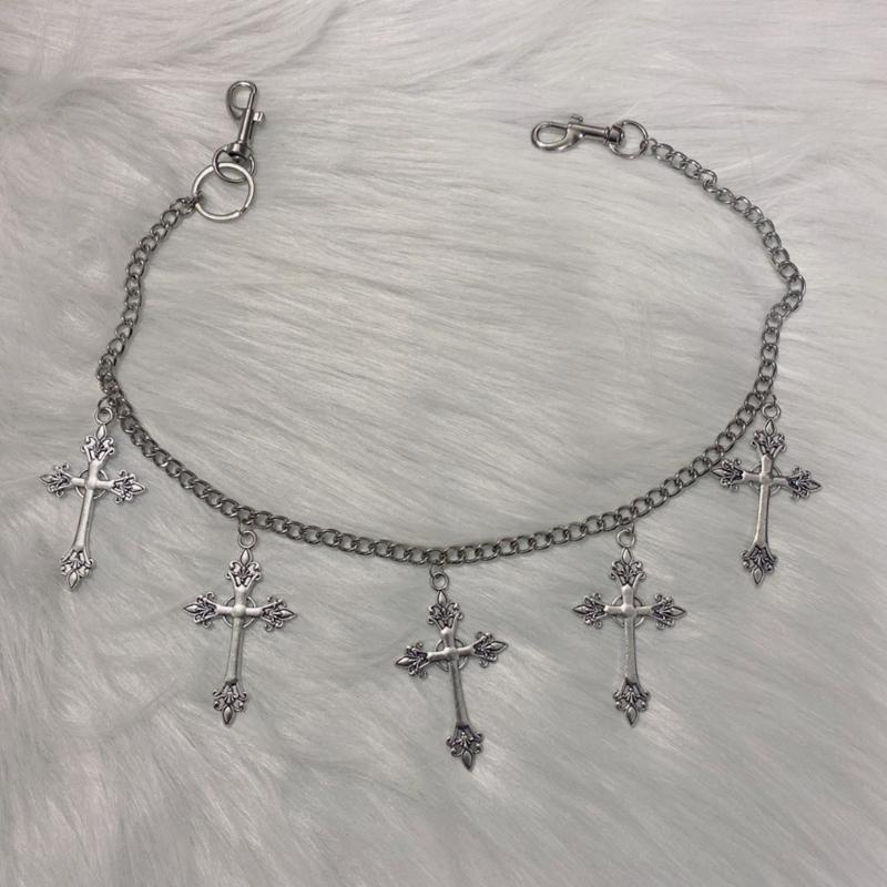 Unisex Punk-Ketten für Hosen Hip-Hop-Hosen Jeans-Ketten mit Karabinerhaken für Geldbörse Schlüssel Hip-Hop-Schlüsselanhänger