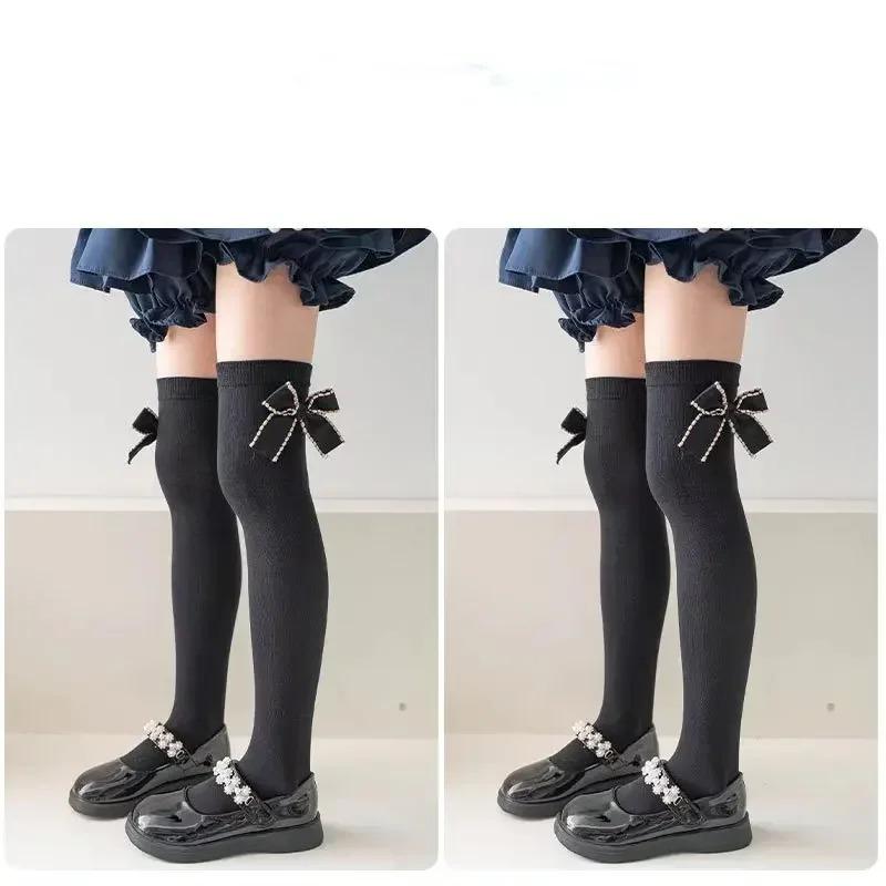 19palcové Dětské krajkové podkolenky s dírkovaným vzorem Měkká bavlna Roztomilé Dětské Dívčí Tenké Síťované Prodyšné Dlouhé Ponožky Pro 1-15 letou dívku