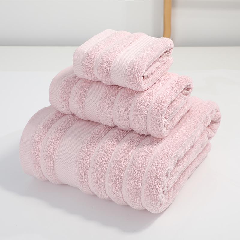Pure Cotton Class A Soft Absorbent Embroidered Bath Towel - Luxurious, Thickened for Adults