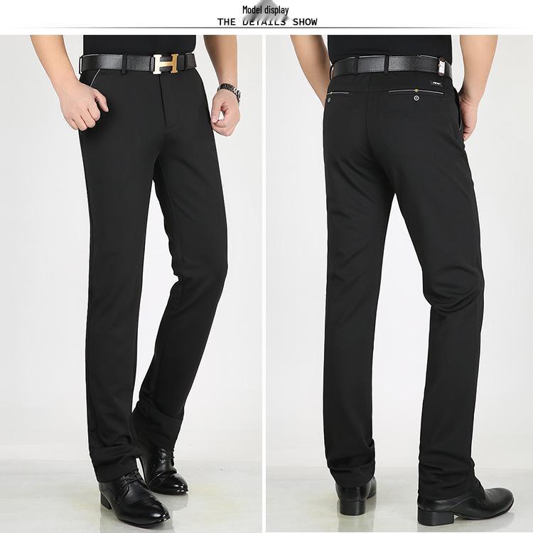 Men's Autumn Slim Fit Korean Style Black Business Casual Trousers