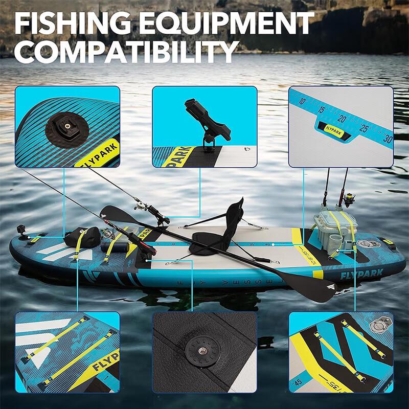 MSEASFREE Inflatable SUP Paddle & Fishing Board