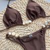 2025 New Bikini Sexy Bikini Solid Color Split Women's Swimsuit