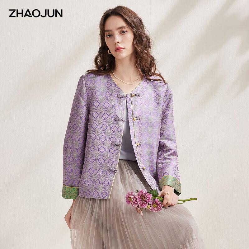 Women s New Chinese Style Mulberry Silk Jacquard Jacket XL