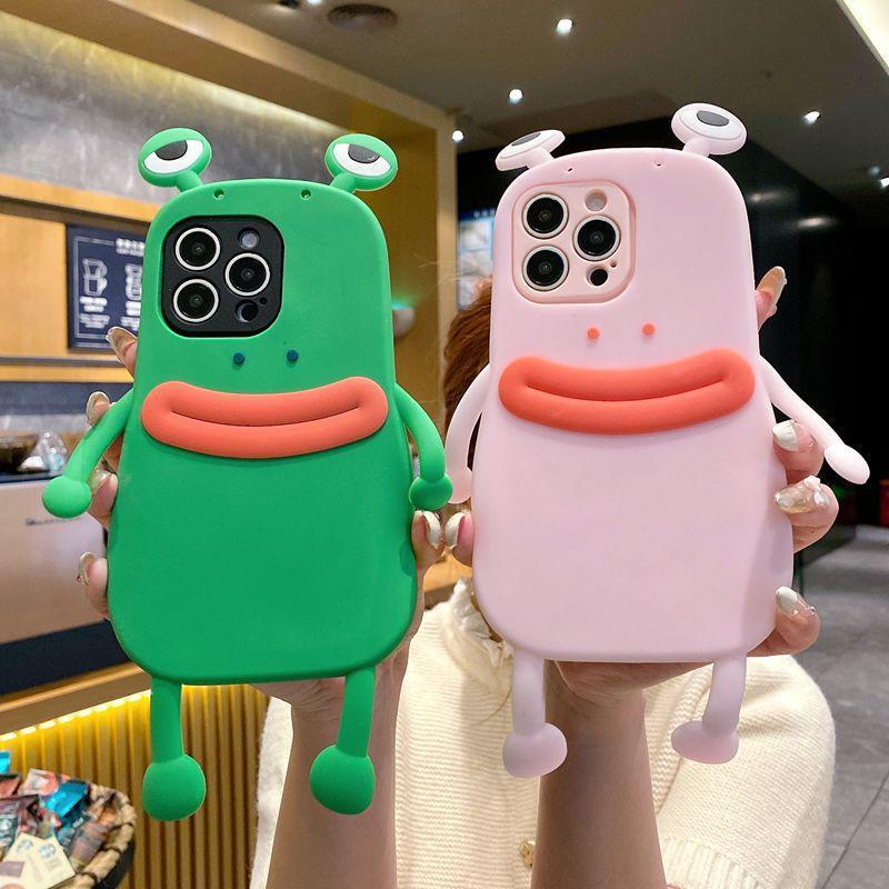 Applicable to Samsung S25 mobile phone case funny sausage mouth Samsung A56 three-dimensional frog creative cartoon