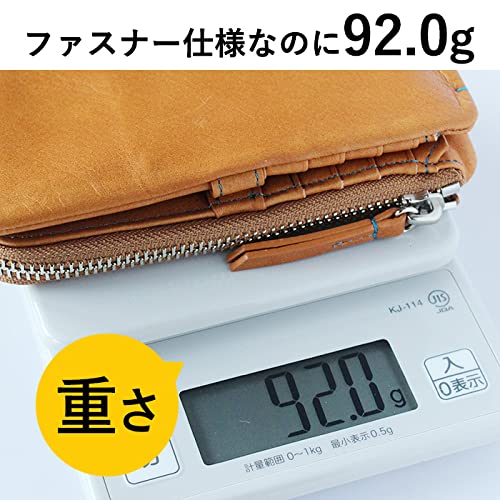 [CCOMPANY LIMITED] Men's Medium Wallet, Coin Purse, Card Case, Genuine Leather, Zipper Closure, Maurice (Dark Brown)