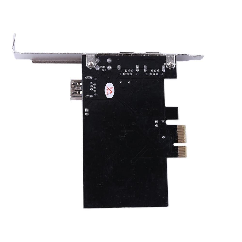 Plastic IEEE 1394a Expansion Card Black PCI Express Firewire Adapter For Desktop PC
