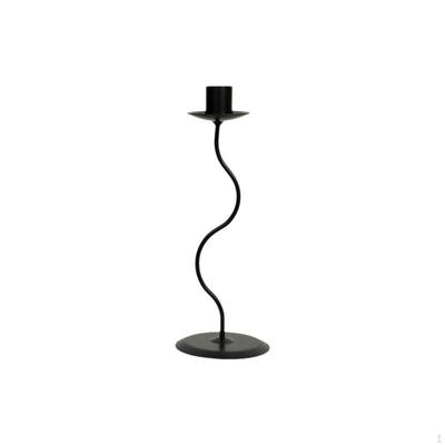 Candle Holder, Black Vintage Iron, French Design, Desktop Decorative Accent Small 24cm