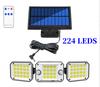 Outdoor Solar Lights 224/342LEDS Dual induction Solar Motion Sensor Lights Solar Wall Lamp With 3 Modes Waterproof Flood Lights