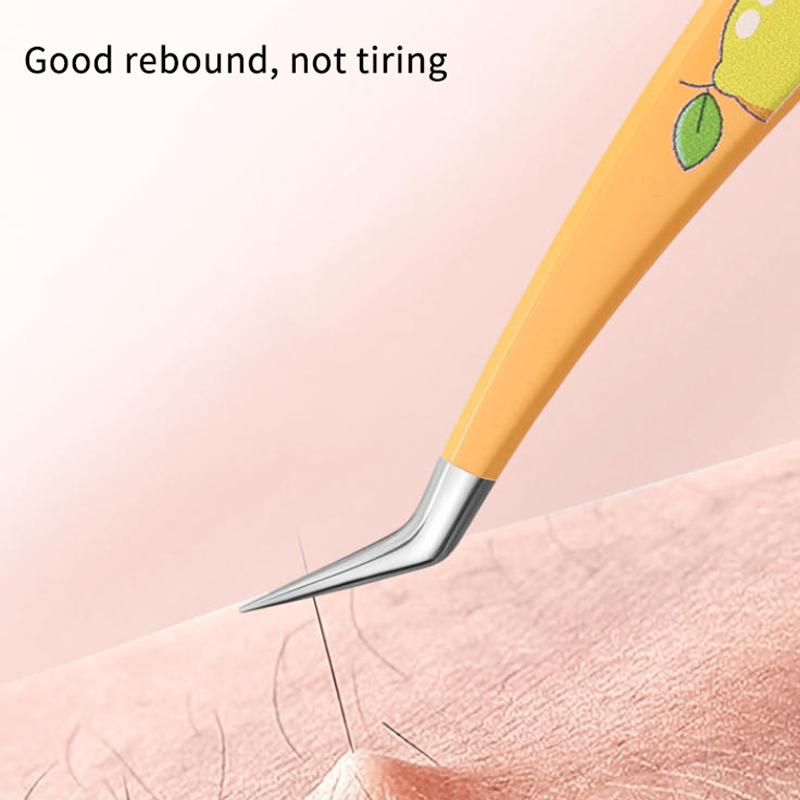 False Eyelash Tweezers Lash Extension Stainless Steel Scrapbook Sticker Tape Picking Straight Head Elbow Tweezers Diy Crafts
