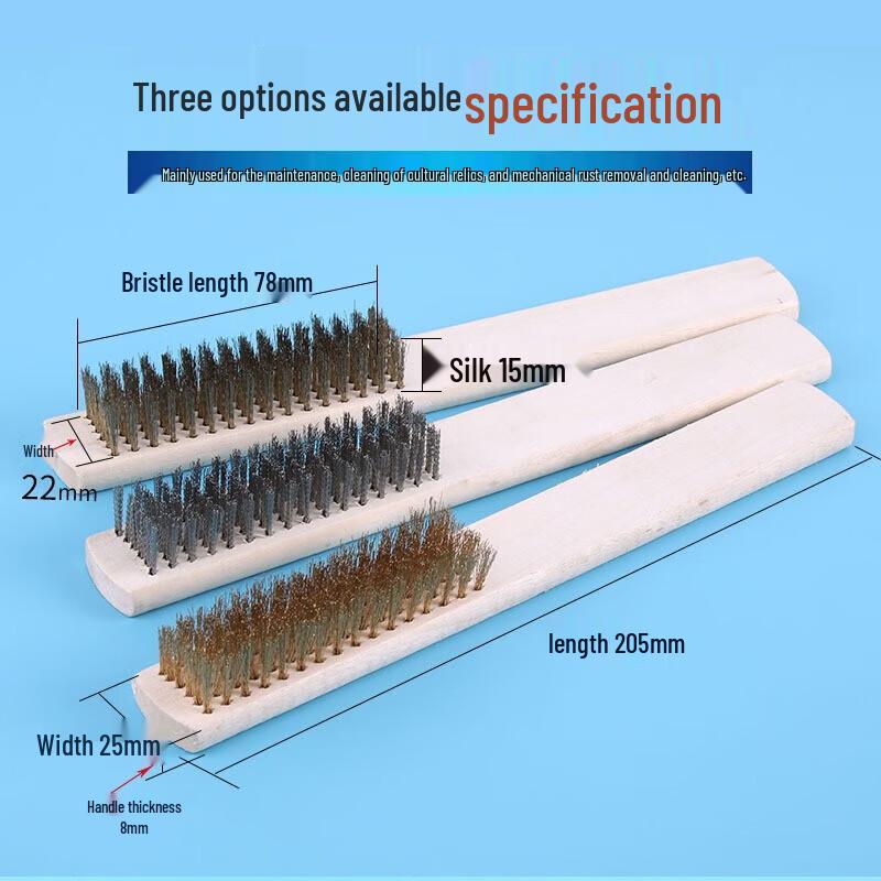 Multipurpose Wooden Handle Wire Brush