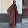 Western Style Fashion Casual Loose Robe Top Trousers Three-Piece Fashion Three Piece Set