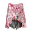 Womens  Fall Sweaters Long Sleeve Print Tops Pullover Sweaters Loose Dressy Casual Basic Clothes