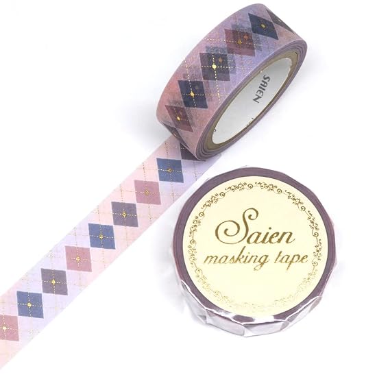 Kamiiso Sansho Japanese Washi Masking Tape *Made in Japan* 15mm x 7m Argyle SAIEN UR-3045