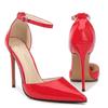 High Heels Pumps Fashion Red Black Heel D'Orsay Women Sandal Large Size 45 48 Spring Summer Office Party Shoes Female Hey Si Mey