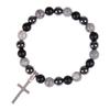 JYL TS Bracelet Cross  Elastic Beaded Invokes Faith & Guardian Energy