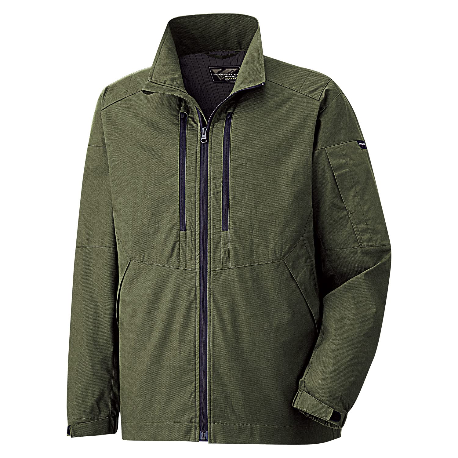 

Midori Anzen Verdexcel Workwear Long Sleeve Slim Full Harness Olive Size M Jumper, Unisex, Fit, Compatible, Anti-Static, VE726, Top, Green,