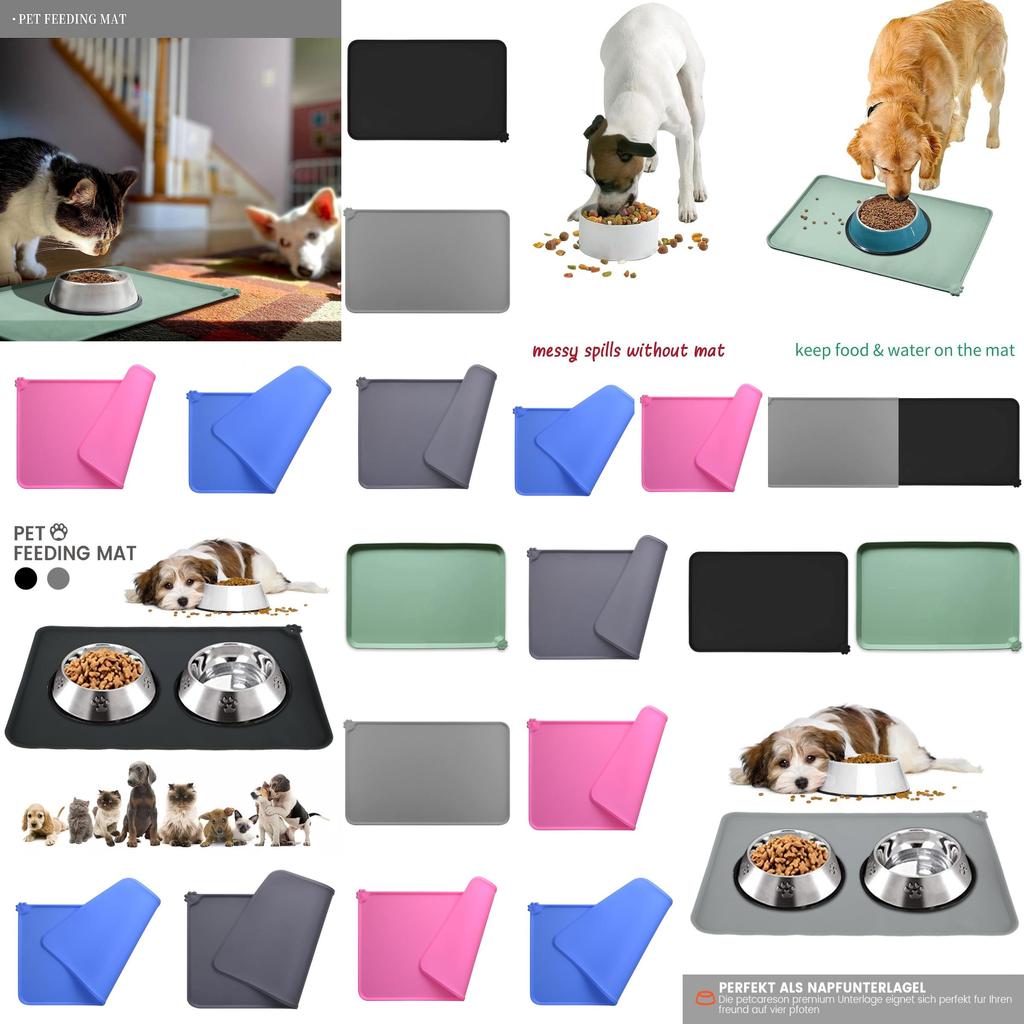 48*30*2cm Silicone Pet Mat Anti-spill Dog And Cat Feeding Mat