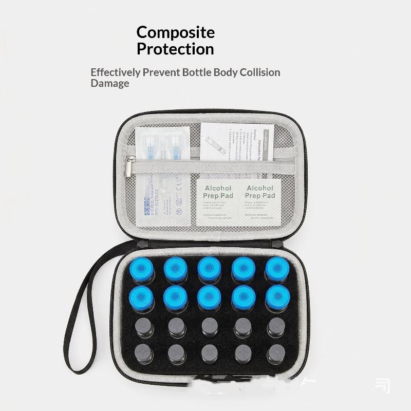3Ml/10Ml Insulin Vial Storage Case 9/10/15/30 Slots Dust-Proof Insulin Vial Protector Wear-Resistant Shockproof